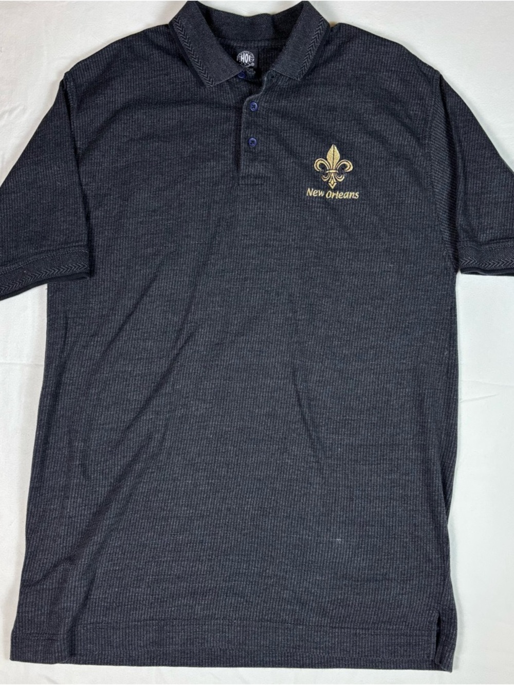 New Orleans Saints Polo Shirt Mens XL Gray Embroidered NFL Team Logo